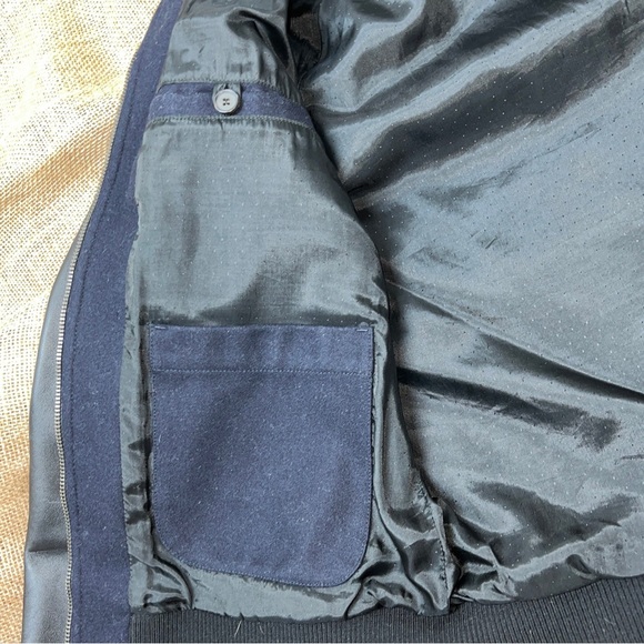 vintage bespoken leather varsity jacket size M - Picture 11 of 13